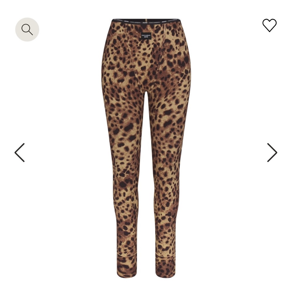 Skims Dolce and Gabbana limited edition ribbed leggings size small. Brand new